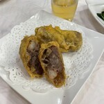 欣葉 - エビとタロ芋の湯葉巻き揚げ