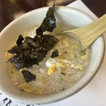 日間賀観光ホテル - てっちり出汁の雑炊（ちょっぴり薄味）