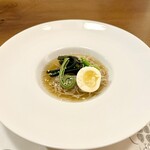 あ吽 - 山菜冷麺  猪苗代いな麺の冷麺