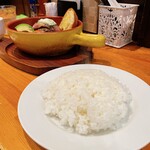 Hambagu Daichi - 【大地のハンバーグ 牛すじデミグラスソース(¥220)】(¥1850)+【ライスセット】(¥340)