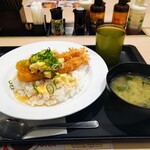 松のや - 中華風あんかけ海老フライ（ライス大盛）850円