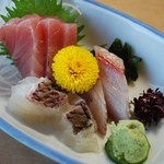Harachuu - ★よくばり定食につく刺身。季節、漁により、日替わりです。