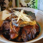 Harachuu - ★ボリュームたっぷり、鯛のかぶと煮。鯛は、刺身ももちろん美味しいですが、カブトも旨いです！魚好きにはたまらない一品です！