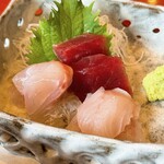 魚竹 - お刺身三点盛り合わせ（+400円）