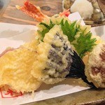 うどん末治 - 【２０１４年１月　再訪問】天婦羅盛り合せ