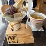 京とうふ藤野本店/TOFU CAFE FUJINO - うふふ豆乳パフェ
            ほうじ茶