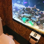 鉄板焼ステーキハウス jam - トイレ個室内が水族館に！