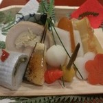 さ行 - 2014年冬（前菜、羽子板の羽は「つくばね」だそうです）