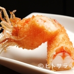 Kushiage Toshiko - プリプリの食感と口の中に広がる海老の甘味が絶妙