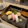 ダイアの55 - お席代+お通し代   800円(税抜)
お通しは正月らしくミニおせちに湯葉も付いてました♪