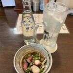 庄や - お疲れさんにクエン酸サワーとお通し