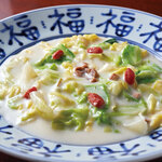 Creamy spring cabbage with Jinhua ham