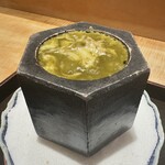 日本料理 徳専 - 山羊のミルクと鮑と肝のやつー