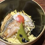 赤坂 鮨大谷 - 蛤とハタハタの蒸し鮨