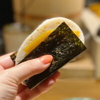 鮨処 池上 - タイラギ貝とカラスミ