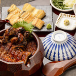 Ohitsu eel with liver and grilled rice