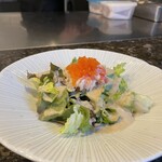 鉄板焼 花 - 海鮮サラダ。美味し。