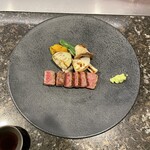 鉄板焼 花 - 特選黒毛和牛雌牛A5ランクサーロインステーキ。美味し。