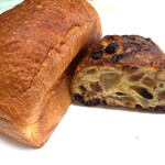 C'EST UNE BONNE IDEE - 自由が丘食パン(453円)、パンオフリュイ(ハーフ378円)