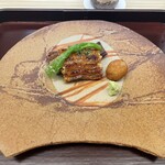 赤坂おぎ乃 - 鰻蒲焼 紐唐辛子　加賀蓮根餅すり身