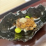 赤坂おぎ乃 - のどぐろ飯蒸し　餅米•銀杏•フィンガーライム