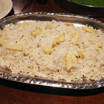 ガネーシュ - シーフードミールス(4300円)のバンブーライス(これは3人前)