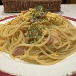 ハシヤ - ■ベーコンとタマゴのスパゲッティ大盛¥1,650