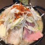 麺屋 祐 - 味噌ラーメン+中盛り+辛ネギ