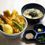 Ten-don (tempura rice bowl) and Shodoshima somen set