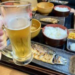 Shimpachi Shokudou - ビール進みます。おかわりは自重。笑
