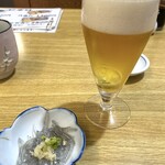 Sakaezushi - 生ビール小とお通しの生しらす