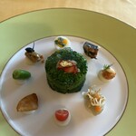 クイーン・アリス 横浜店 - 菜の花のゼリー寄せを中心にお野菜のプチアソート