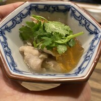 炭火焼鳥 木鶏 - 酢モツ　水炊きポン酢ジュレ