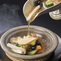 海鮮餡かけおこげ