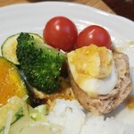 キッチン ブルー グローブ - スコッチエッグは上向きへ