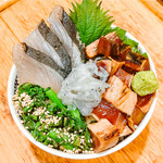 Umino Shokudou - 3/25～炙り鰆と漬け鰹の四色丼