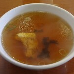 ホワイト餃子 - 卵スープ