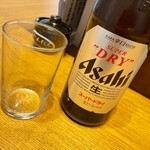 ラーメンとモツ煮 しまの - 瓶ビール@¥600