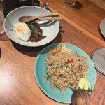 GINGER GRASS modern thai vietnamese - ガパオライス／角煮と焦ネギのチャーハン