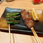 一利喜 - 串盛り（ししとう、牛串）