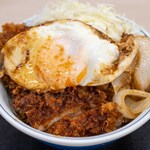 Katsuya - 2024.3 ホル玉とロースカツの合い盛り丼（869円）