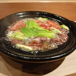 旬菜真柏 - 行者大蒜と蛍烏賊のアヒージョ