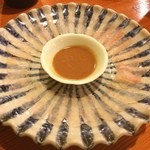 居魚家いがらし - カワハギ 肝醤油！！