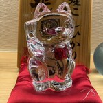 鮨 たけもと - バカラの招き猫　5周年記念で常連のお客さんからお祝いで頂いたらしい！