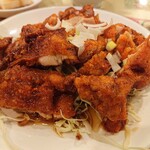 松楽菜館 - 油淋鶏のアップ。
