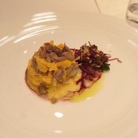 RISTORANTE YAGI - せせりと卵とチーズの…前菜。
                これも毎朝食べてデブになりたいくらいおいしかったです！
