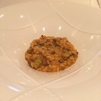 RISTORANTE YAGI - 赤牛と、、、のリゾット
                  ちょっとクセのあるチーズが入ってて、野菜が歯ごたえあってこれもまた大変おいしかったです！