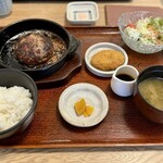 豚捨 - ハンバーグ定食 ¥2200+コロッケ単品 ¥120