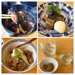 Sobakiri Ishigaki - 3/18 石垣名物ニシン棒煮、蕎麦の実なめこおろし