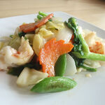 中華ダイニング SCENT - 車海老と春野菜の塩味炒め